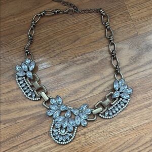 Elegant Gold and Silver Statement Necklace